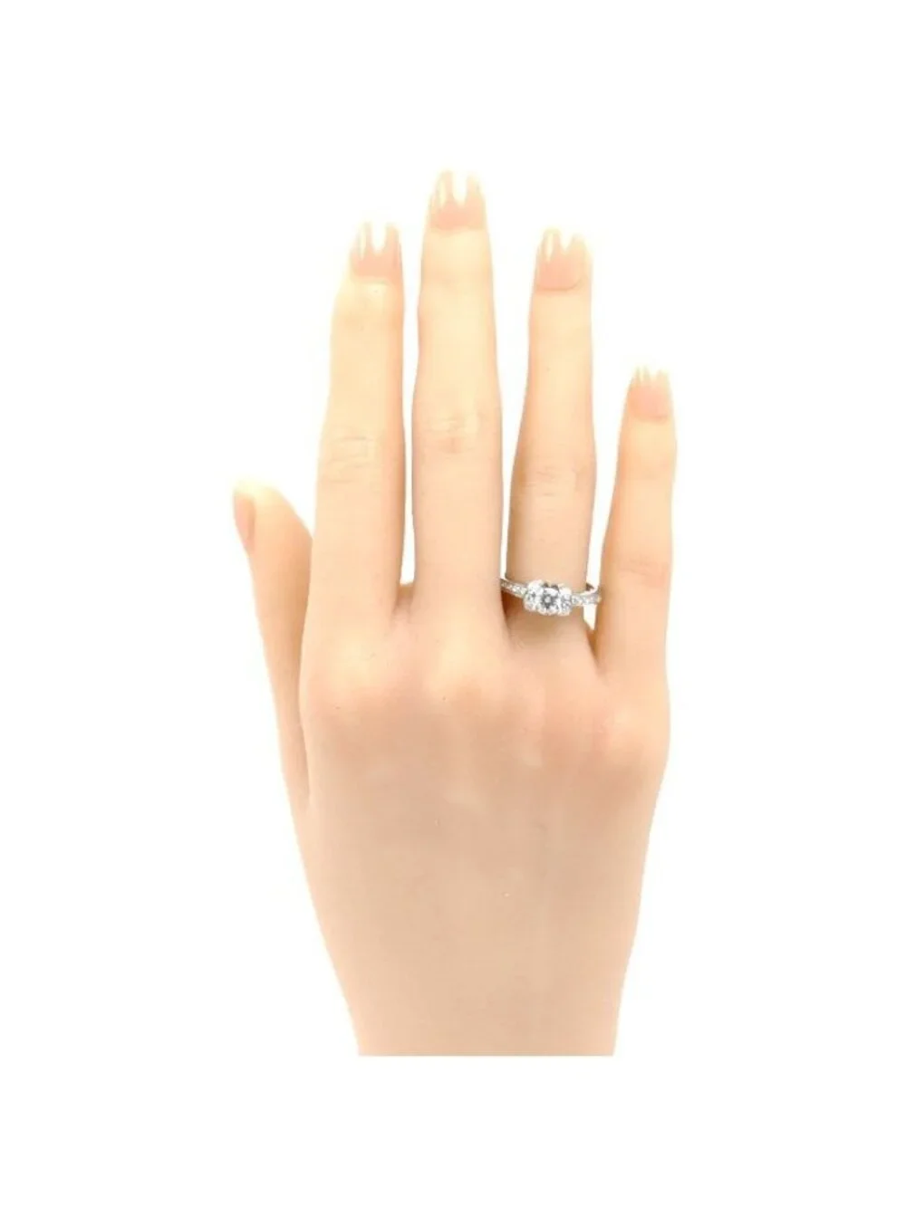 Tiffany & Co Platinum Ribbon Engagement Ring Diamond Vintage